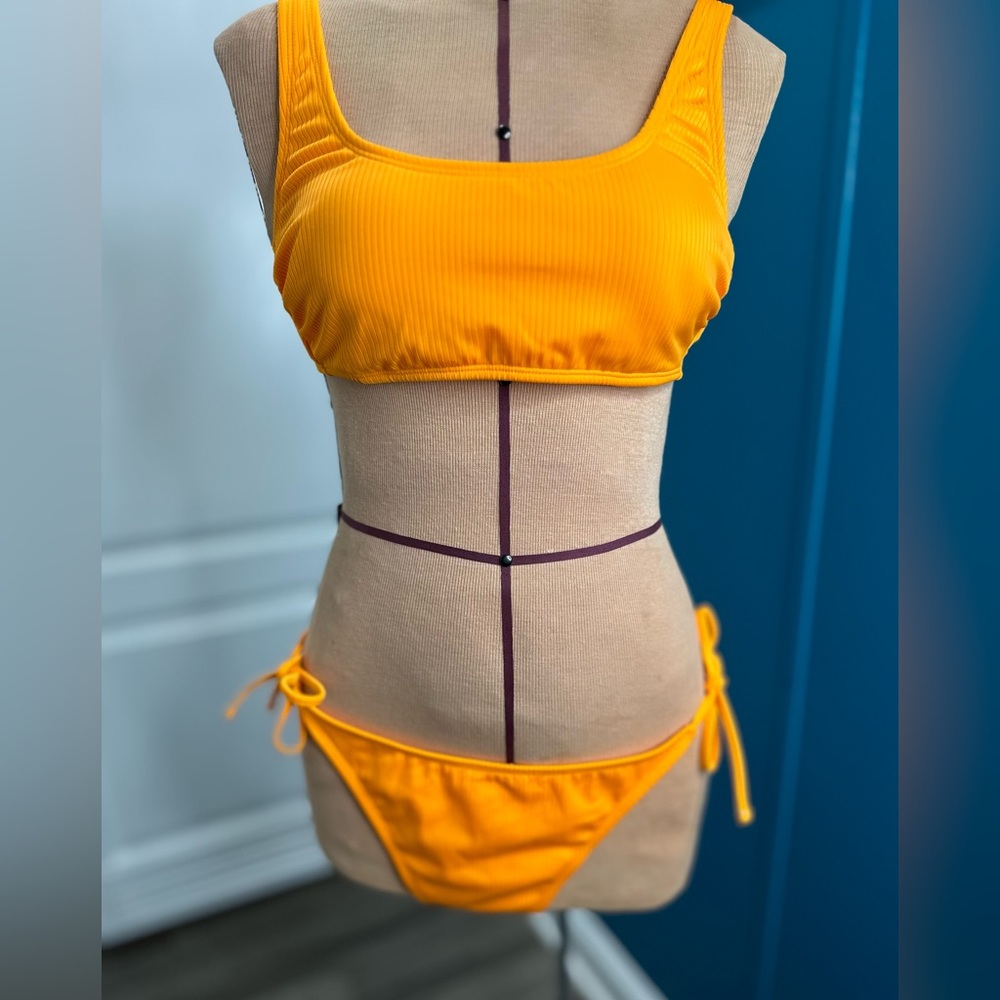 Wild fable Cotton On Big Girls Tropic 2 Piece Bikini Set Yellow